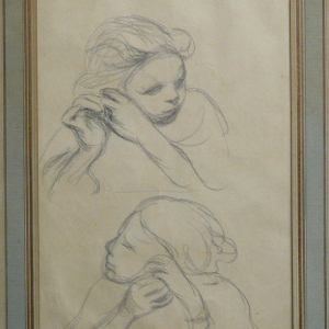 Fillette à la boucle d'oreille; fusain; non daté; © Musée Eugène Carrière