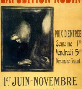 Affiche pour l'exposition Rodin au Pavillon de l'Alma en 1900