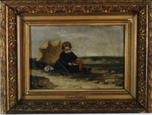 Enfant à l'ombrelle et au shako